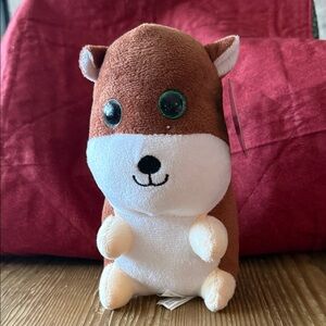 Toy Works 6” Hamster plush Adorable Brown and White Stuffed Animal